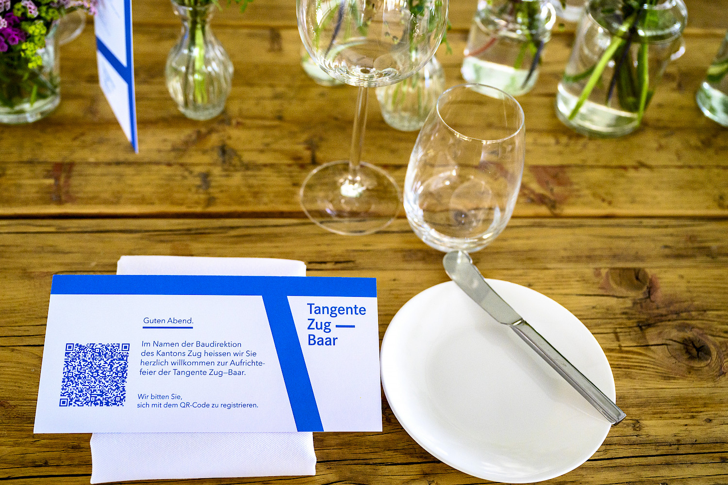 Blueline-Catering sorgte nicht nur für Design auf den Tischen...